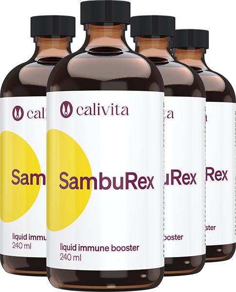 Calivita SambuRex Pack 4 x 240 ml - Tekutý výživový doplnok