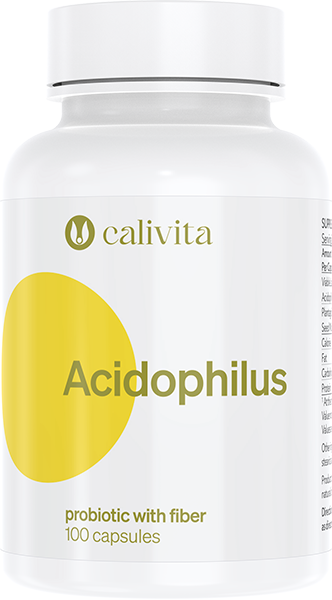 Calivita Acidophilus 100 kapsúl - Baktérie Lactobacillus Acidophilus + Vláknina